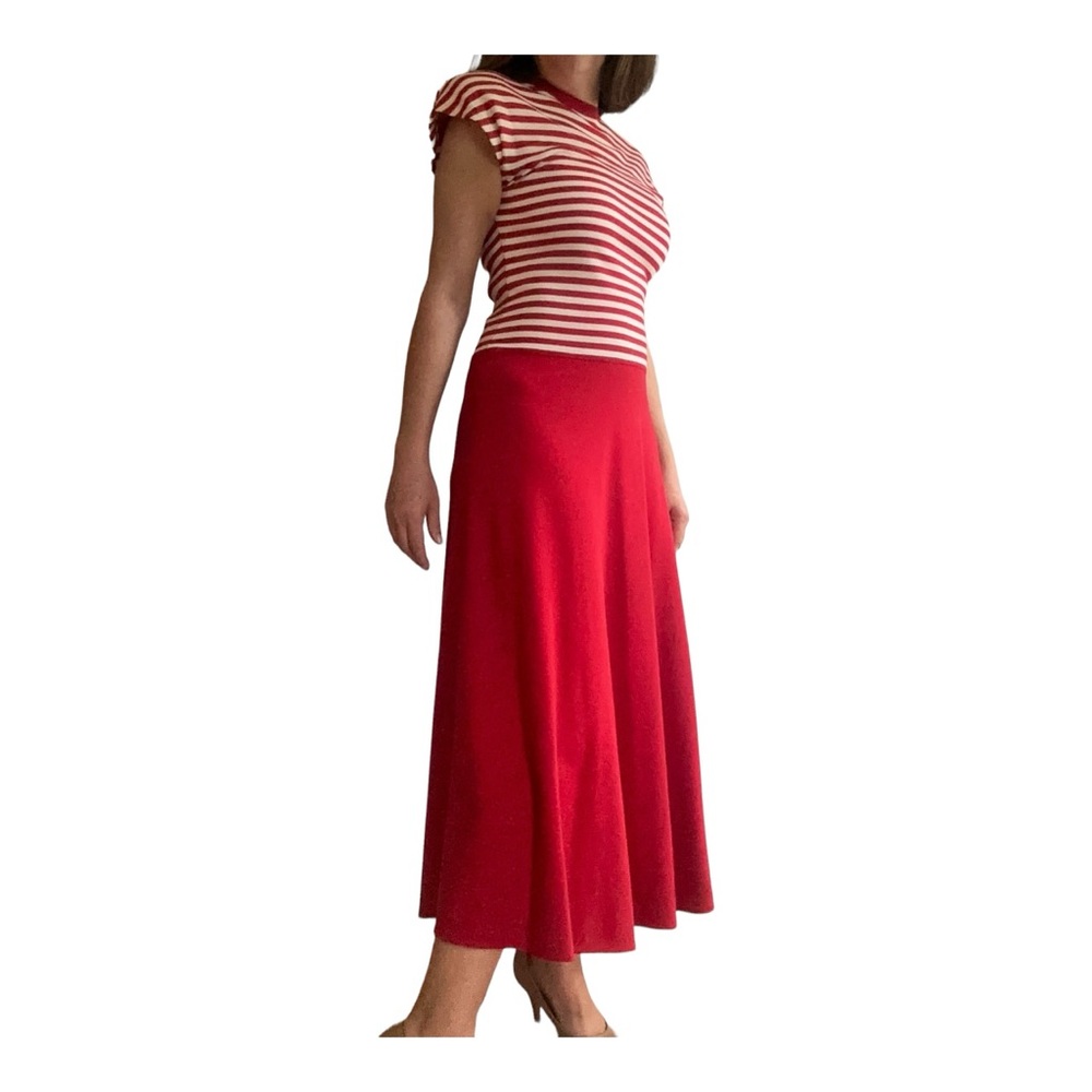 VINTAGE Outlines by Debora Kuchme Red and White Dress